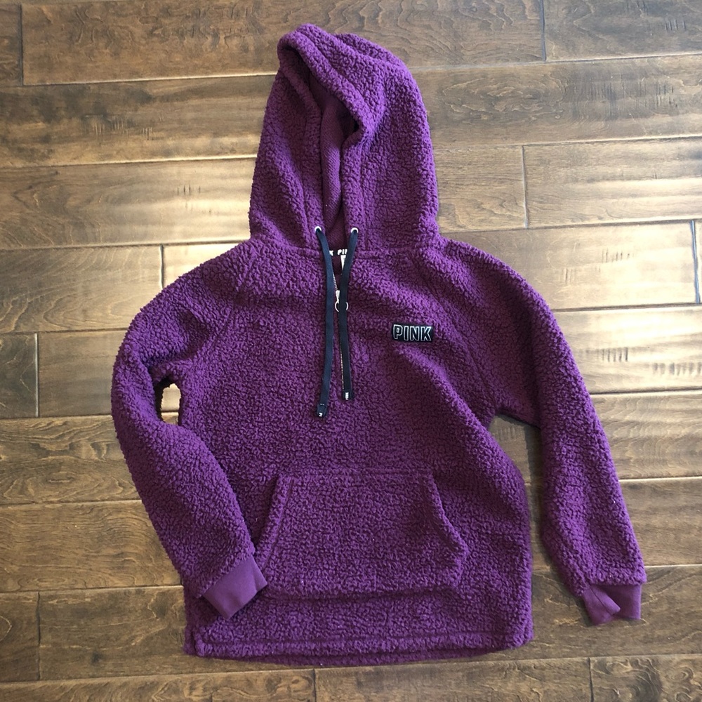 Purple Sherpa Pullover Victoria’s Secret PINK